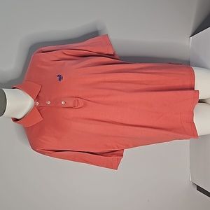 Peter Millar red strip short sleeve polo